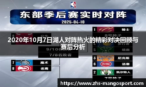 2020年10月7日湖人对阵热火的精彩对决回顾与赛后分析